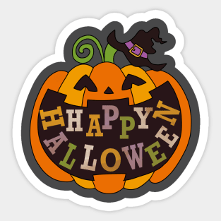 Big Smile Halloween Pumpkin Sticker